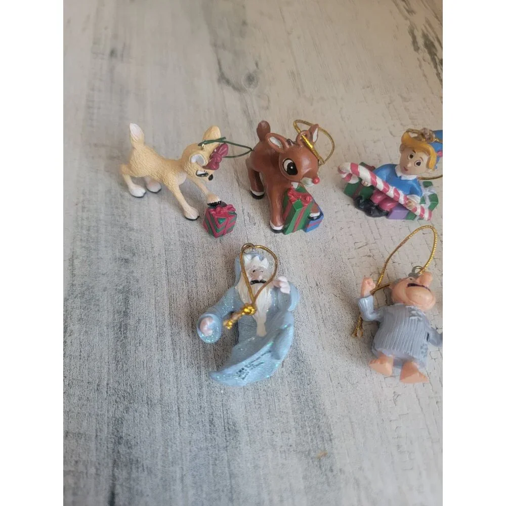 Rudolph red nosed reindeer mini Clarice‎ xmas past ornament Xmas set